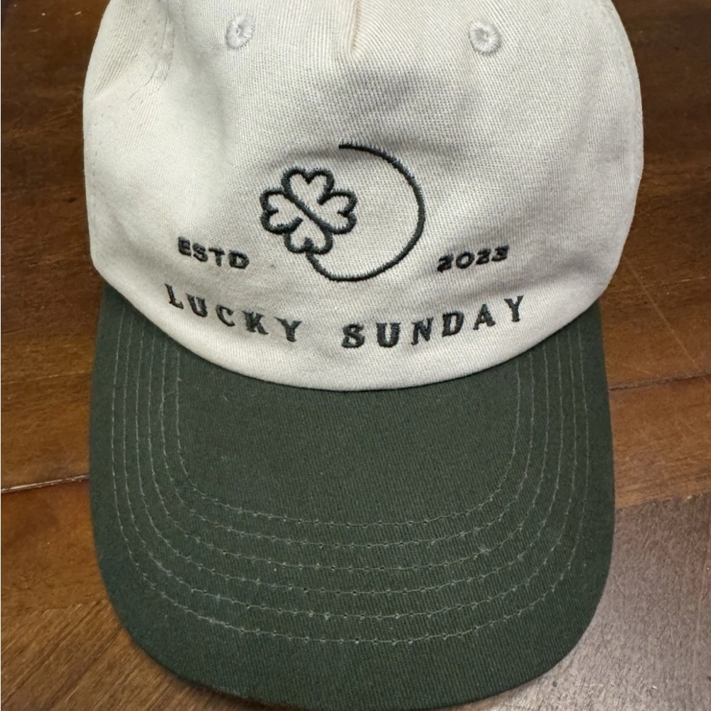 Two-Tone Cream & Green Baseball Cap